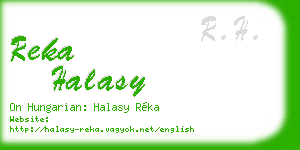 reka halasy business card